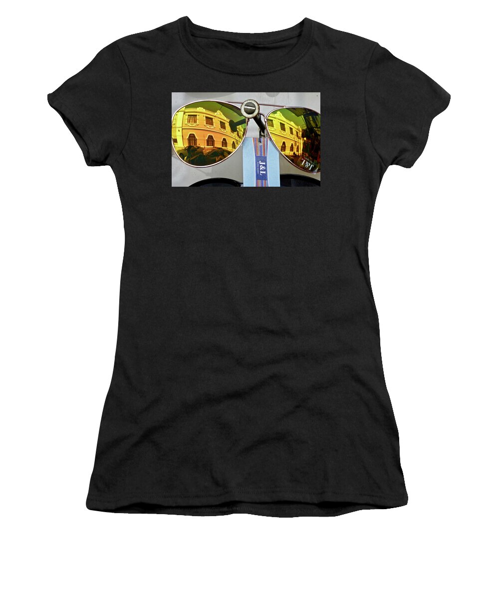 Fine Art Women's T-Shirt featuring the photograph Reflections Merida Marketplace by Amelia Racca
