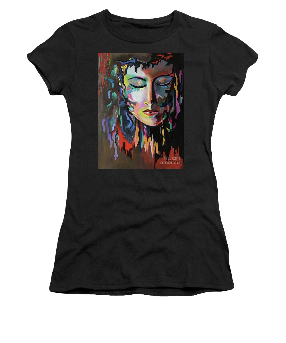 Abstract Art Women's T-Shirt featuring the painting Remember you by Maria Karlosak