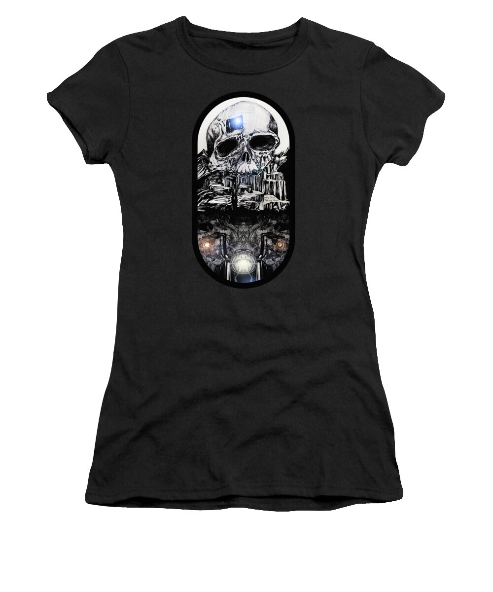 Skull Women's T-Shirt featuring the mixed media Colorado Rider by Mastiff Studios