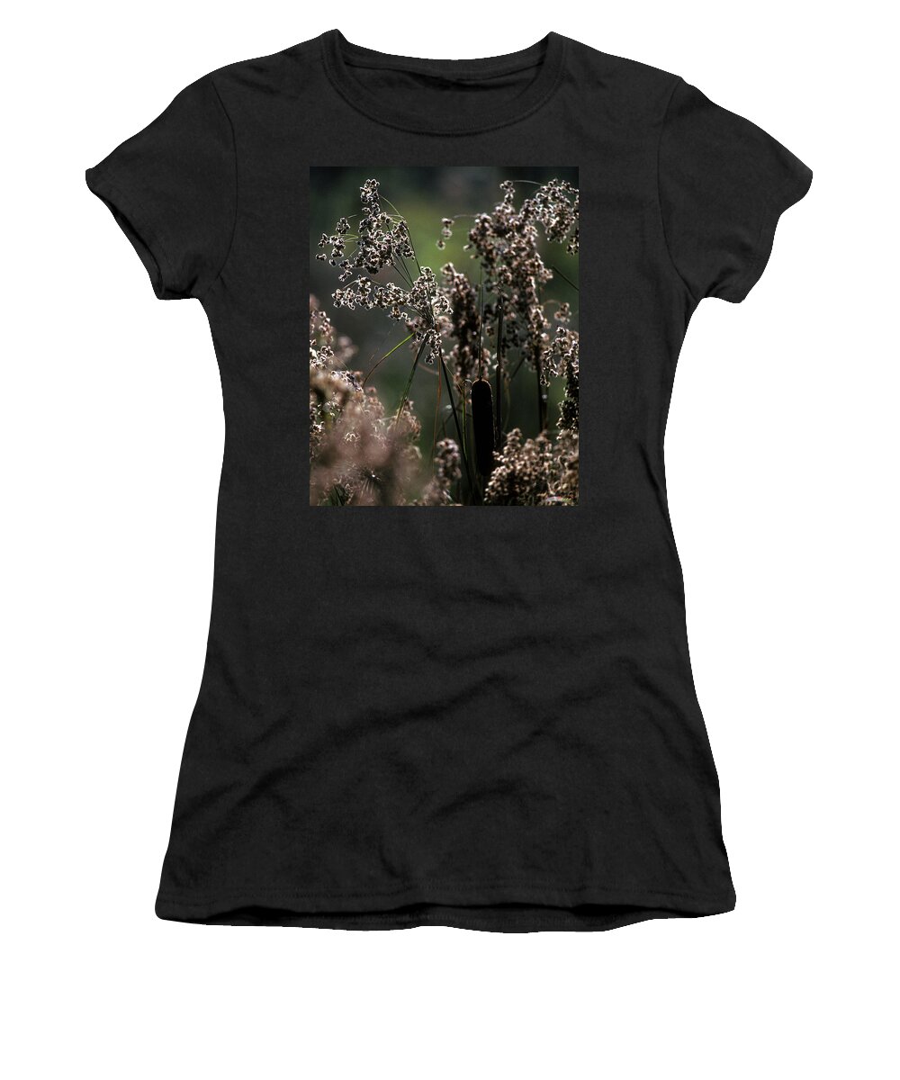 Marsh Women's T-Shirt featuring the photograph Rushes and Cattails 7G by Gerry Gantt