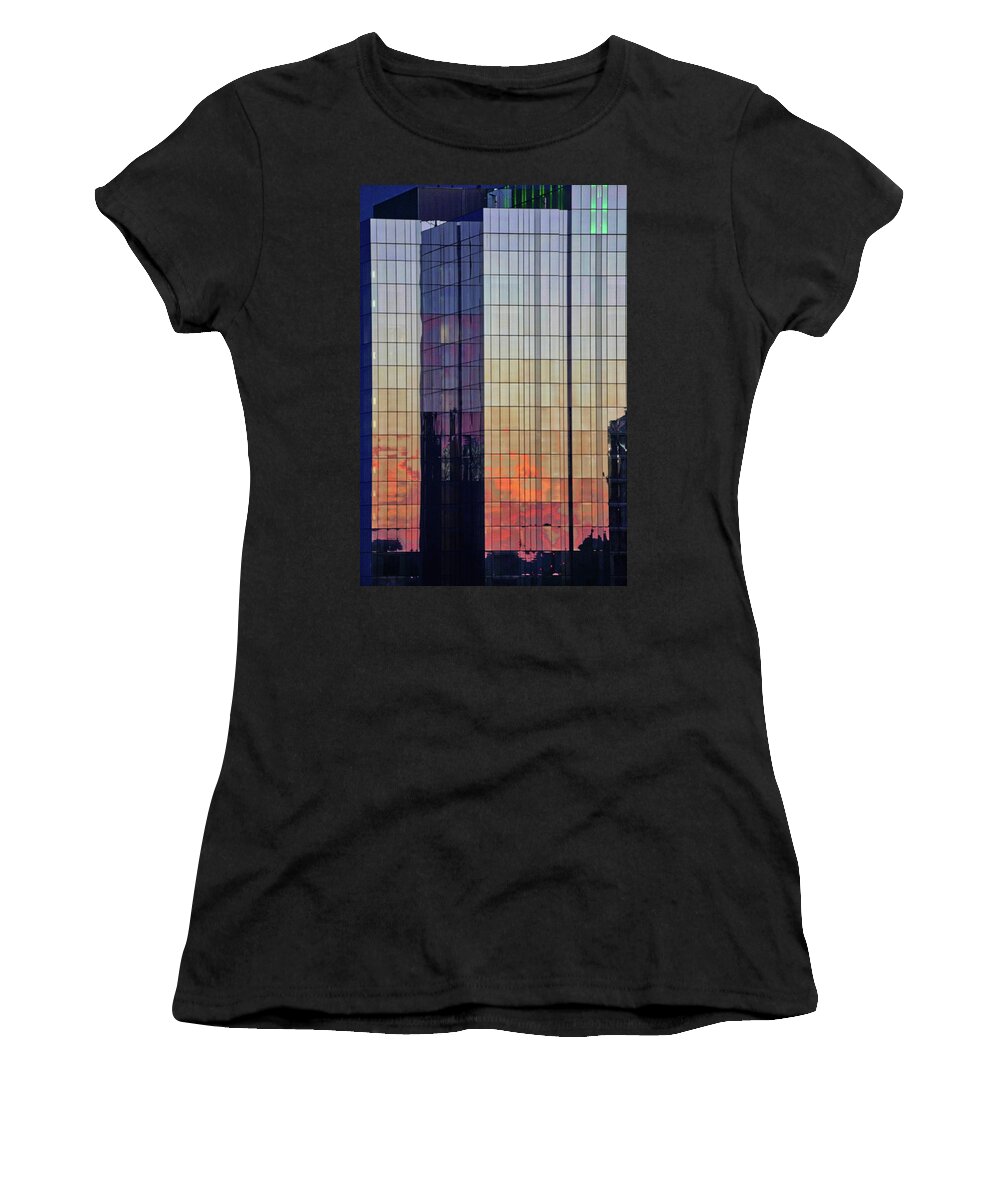 Building Women's T-Shirt featuring the photograph Skyscraper Sunset by Tom Gresham