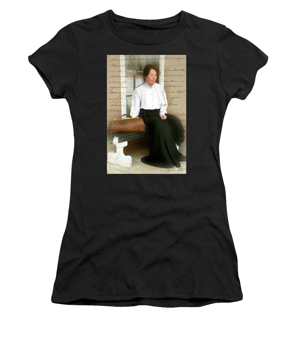 Bench Women's T-Shirt featuring the photograph Stephanie by Debra Boucher