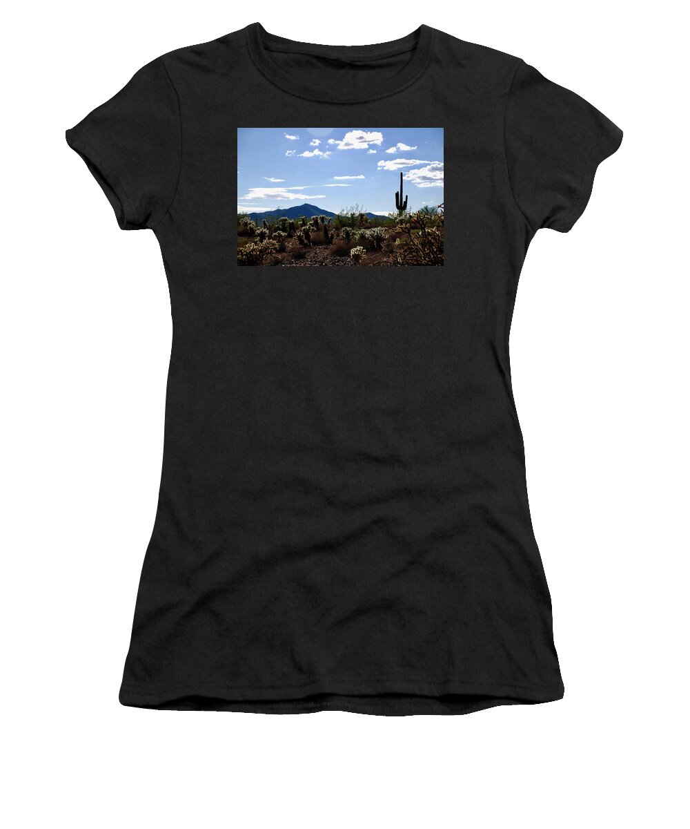 Cactus Women's T-Shirt featuring the photograph Sun-kissed Teddy Bears by Sonja Jones