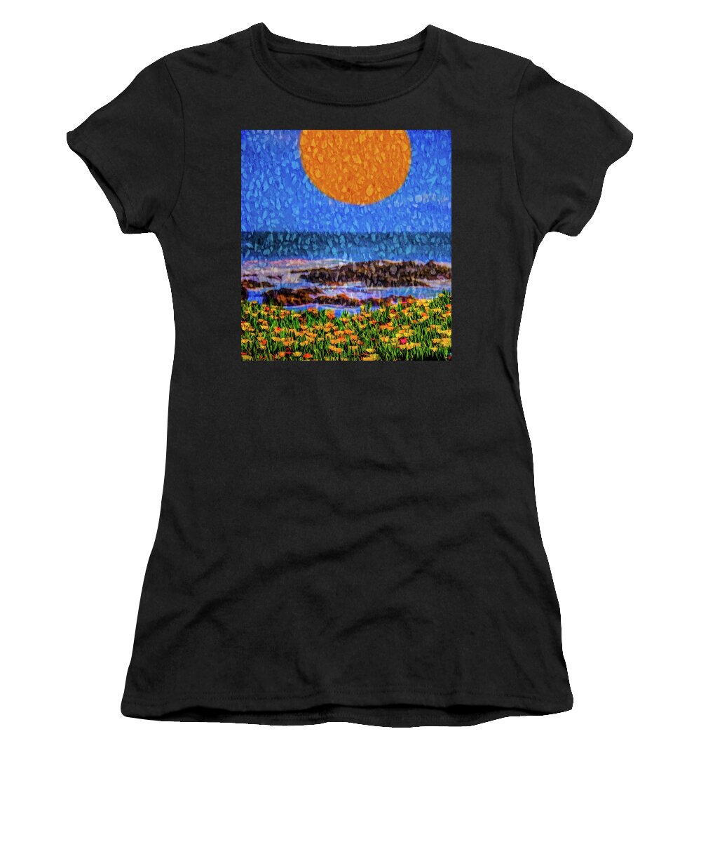 Sun Women's T-Shirt featuring the photograph Sun, rain and surf by Patricia Dennis