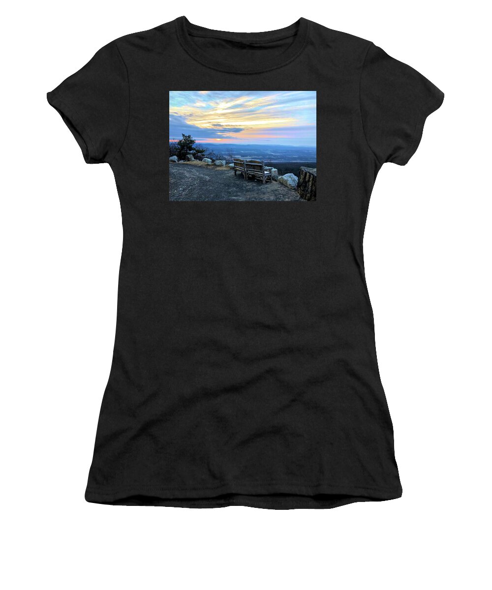 #mohonk Mountain House Women's T-Shirt featuring the photograph Sunrise On The Ridge by Cornelia DeDona