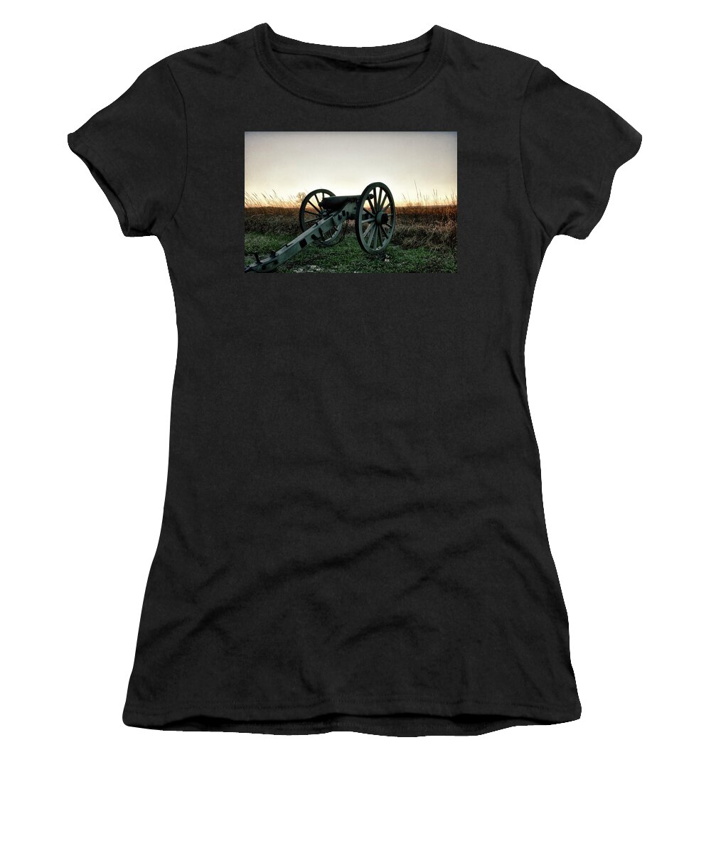Ready Women's T-Shirt featuring the photograph Sunset in Defense by Travis Rogers