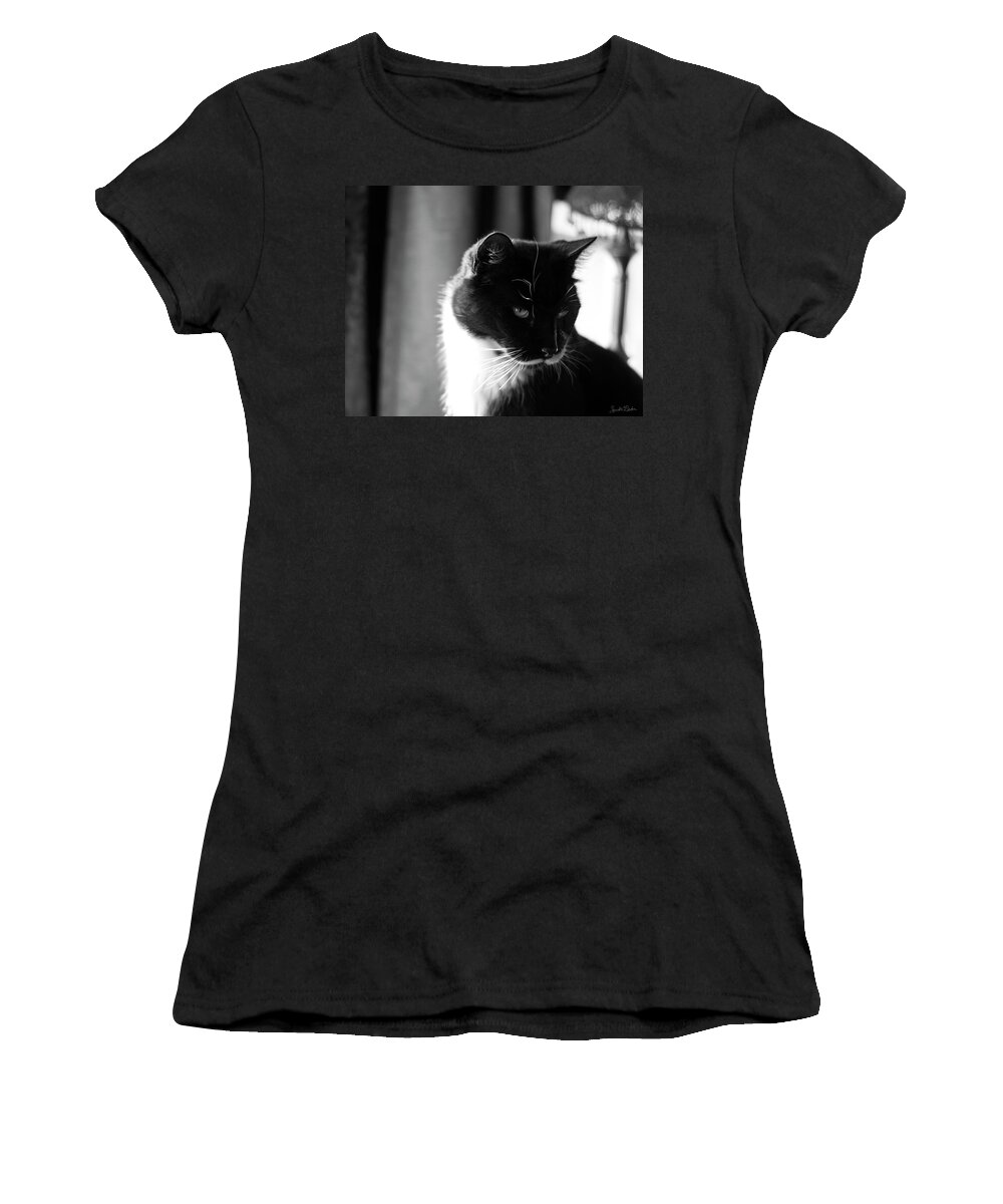 Tuxedo Cat Women's T-Shirt featuring the photograph Sylvester by Sandra Dalton