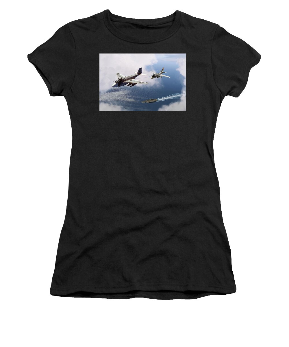 A6 Intruder Women's T-Shirt featuring the digital art Taking Fuel by Airpower Art