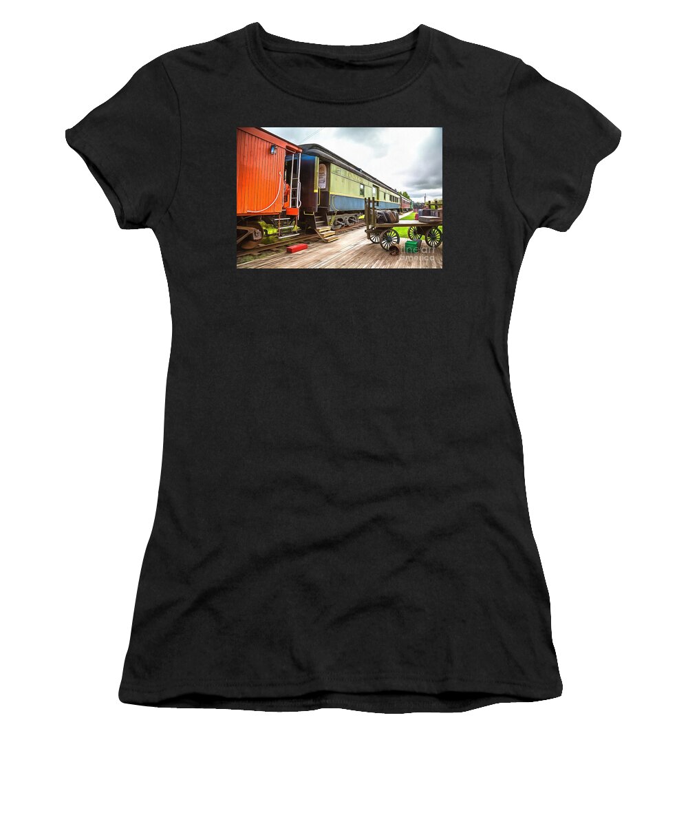 Tatamagouche Train Station Inn Women's T-Shirt featuring the photograph Tatamagouche Train Station Inn by Eva Lechner