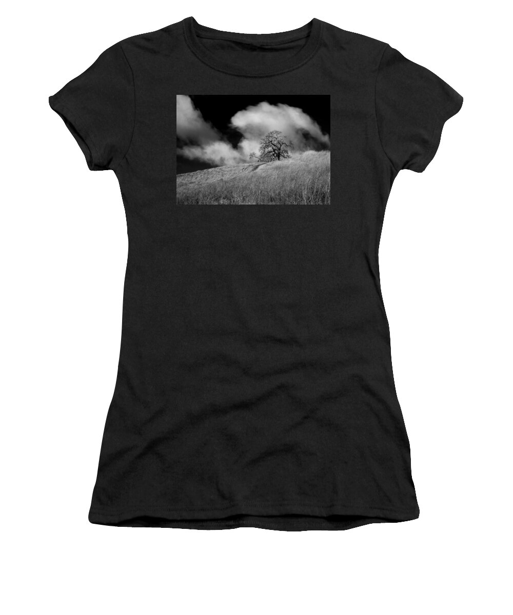 Panoramic Women's T-Shirt featuring the photograph The clouds and the tree by Alessandra RC