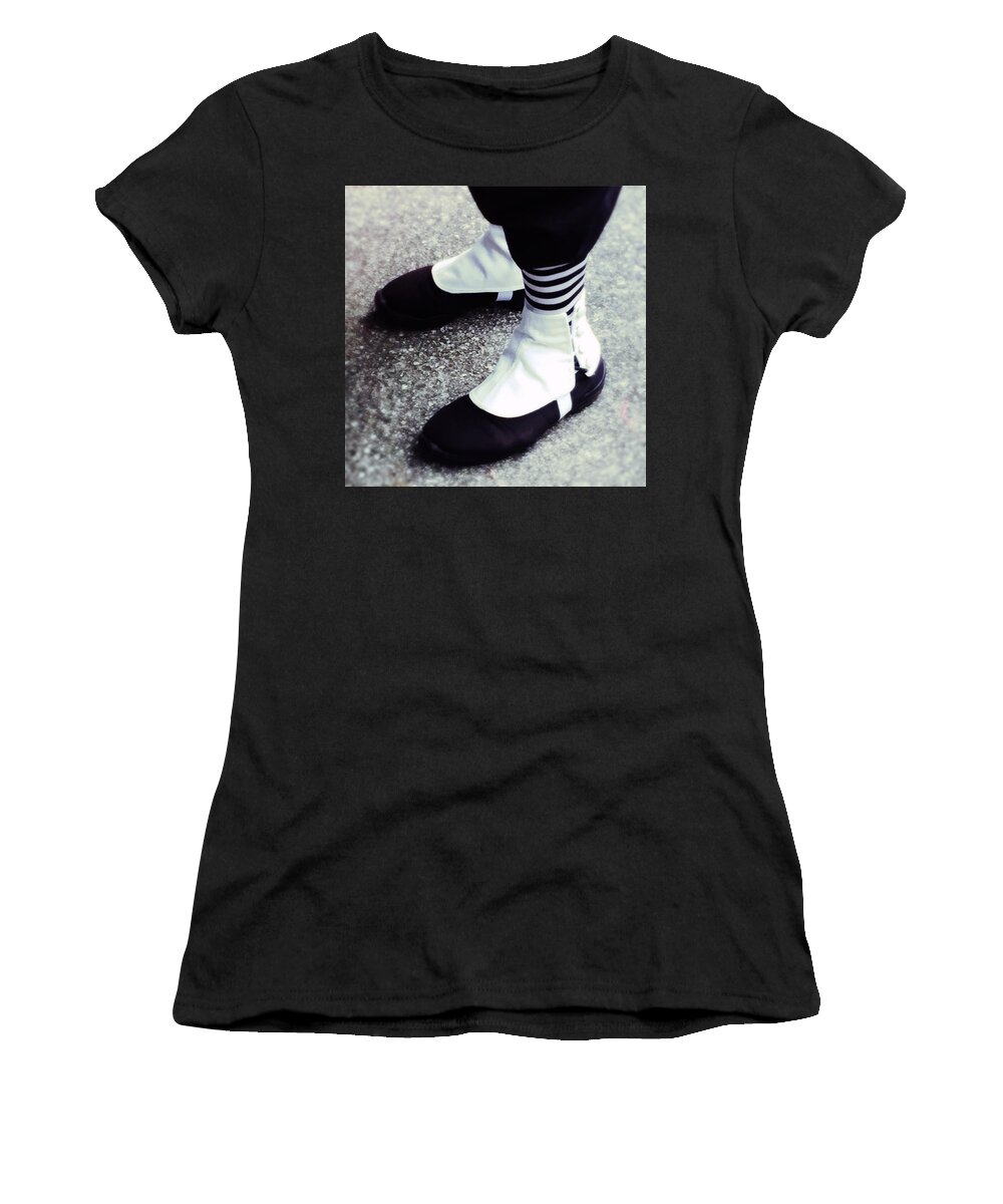 Mime Women's T-Shirt featuring the photograph The Mime by Lisa Burbach