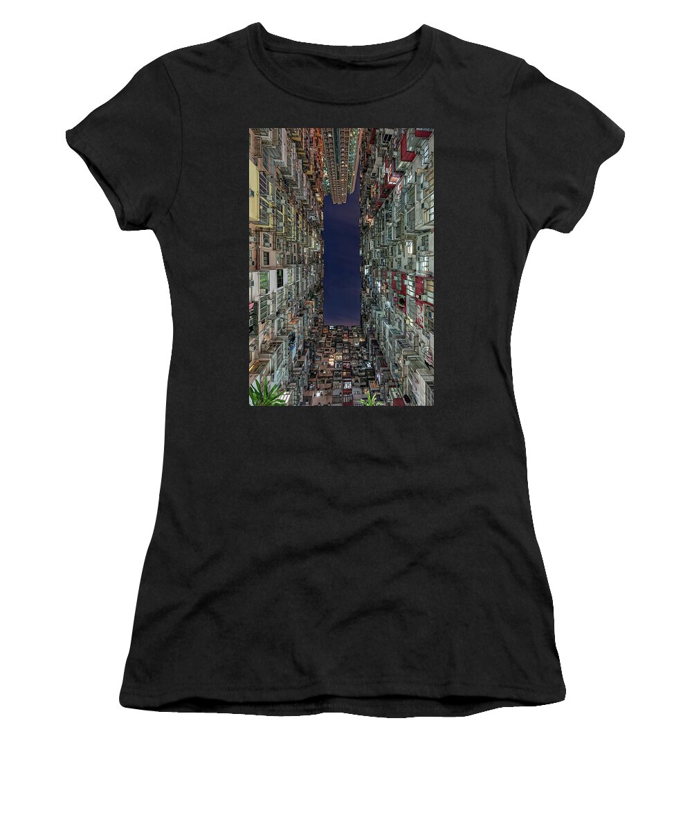 The Montane Mansion Women's T-Shirt featuring the photograph The Montane Mansion by Gouzel -