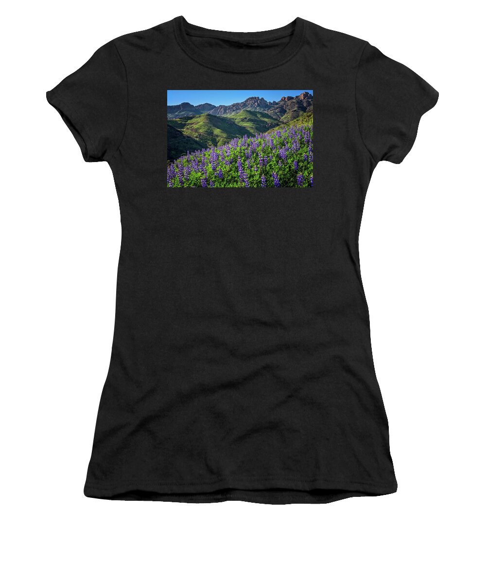 Superbloom Women's T-Shirt featuring the photograph The Rebirth of Malibu by Lynn Bauer