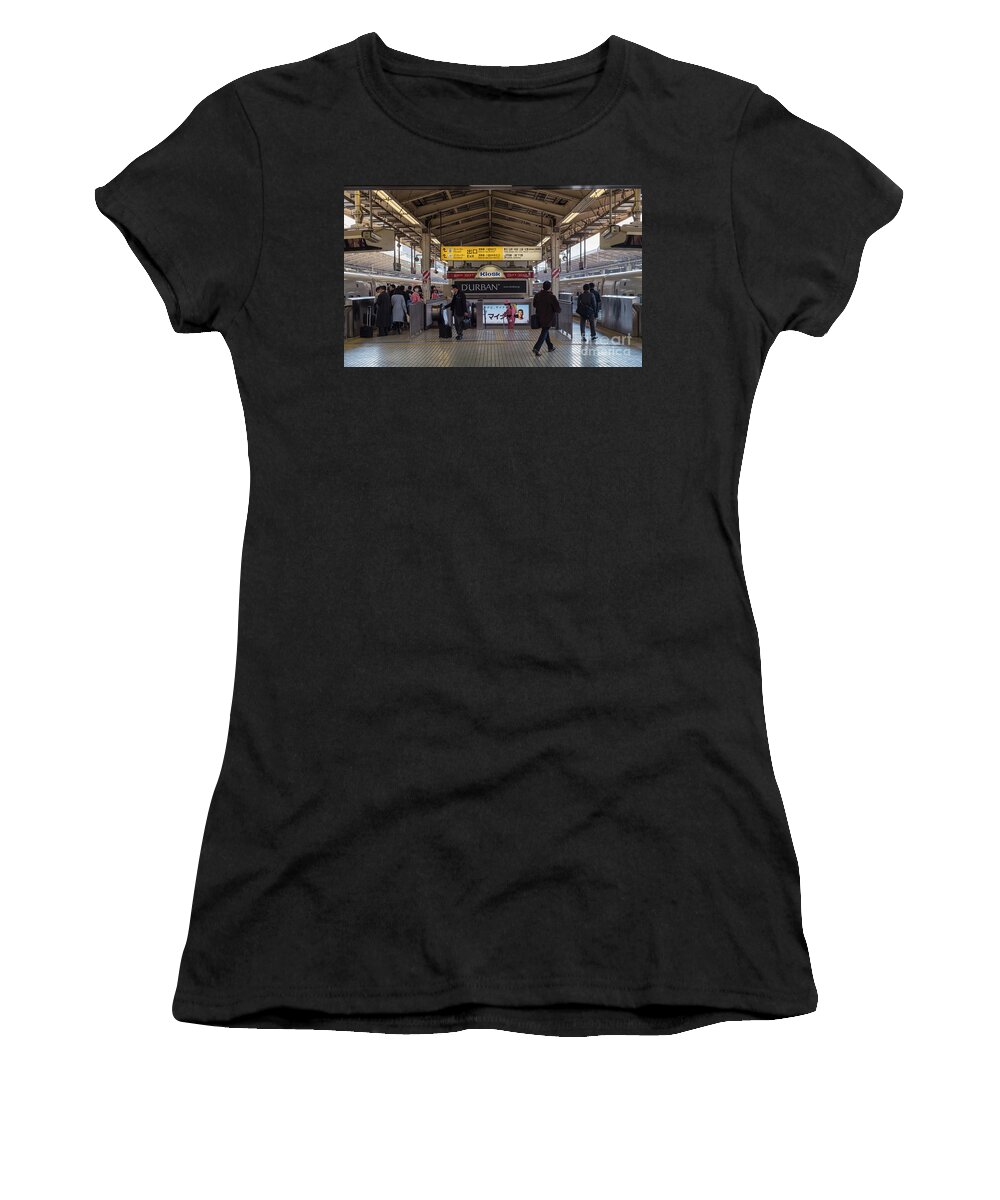 Tokyo Women's T-Shirt featuring the photograph Tokyo to Kyoto Bullet Train, Japan 2 by Perry Rodriguez