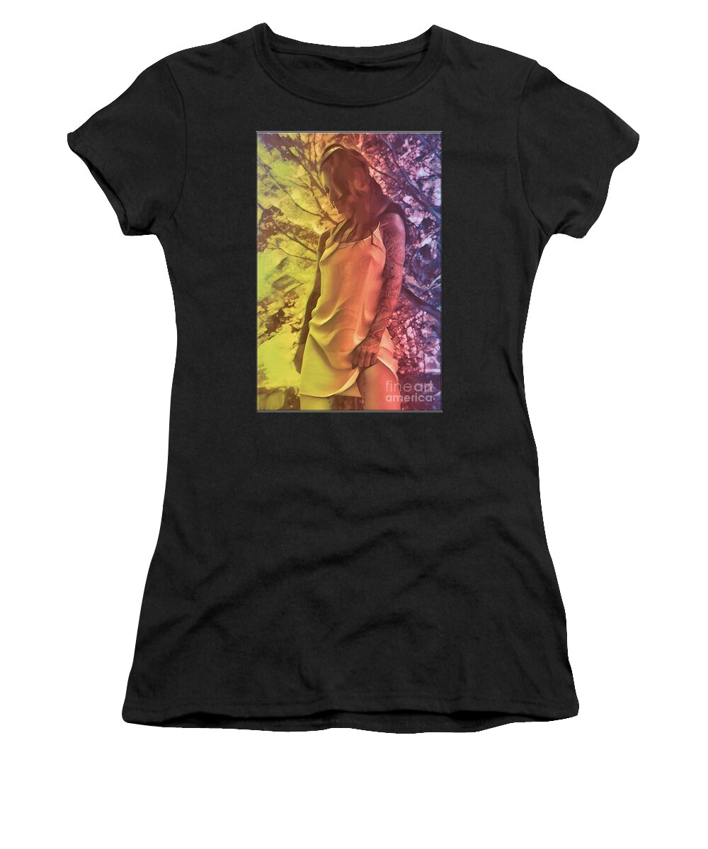 Dark Women's T-Shirt featuring the digital art Touch Of Emotion by Recreating Creation