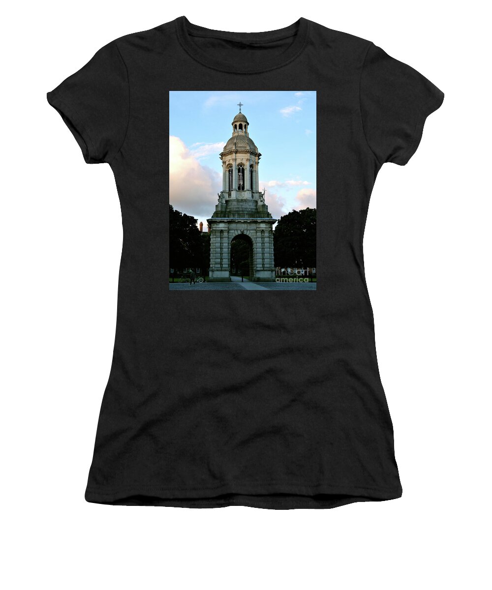 Campanile Women's T-Shirt featuring the photograph Trinity's Campanile by Suzette Kallen