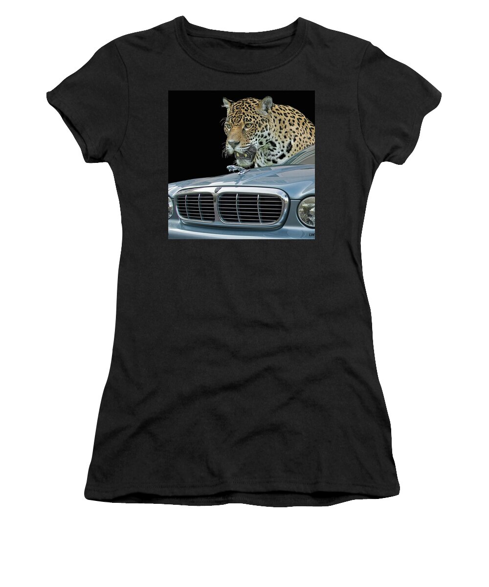 Jaguar Women's T-Shirt featuring the photograph Two Jaguars 2 by Larry Linton