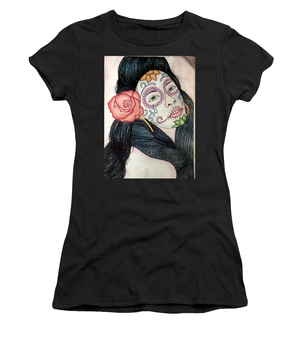 Mexican American Art Women's T-Shirt featuring the drawing Untitled by Boonie