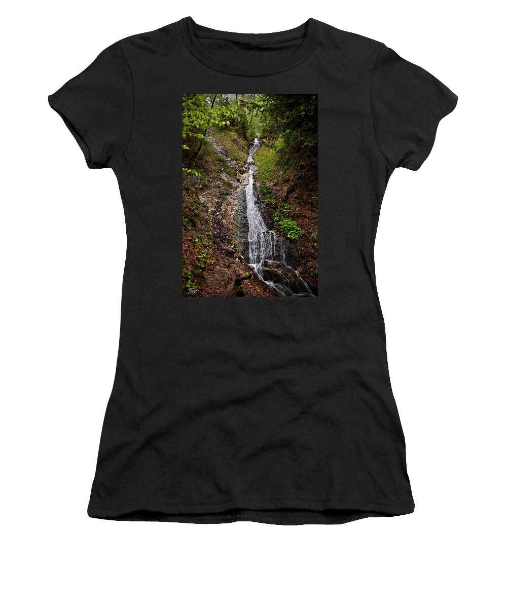 Waterfall Women's T-Shirt featuring the photograph Waterfall Near Dresden by Endre Balogh