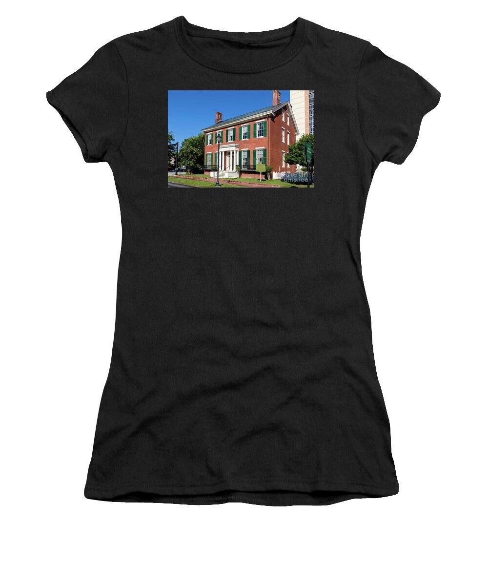 Woodrow Wilson Boyhood Home - Augusta Ga 3 Women's T-Shirt featuring the photograph Woodrow Wilson Boyhood Home - Augusta GA 3 by Sanjeev Singhal