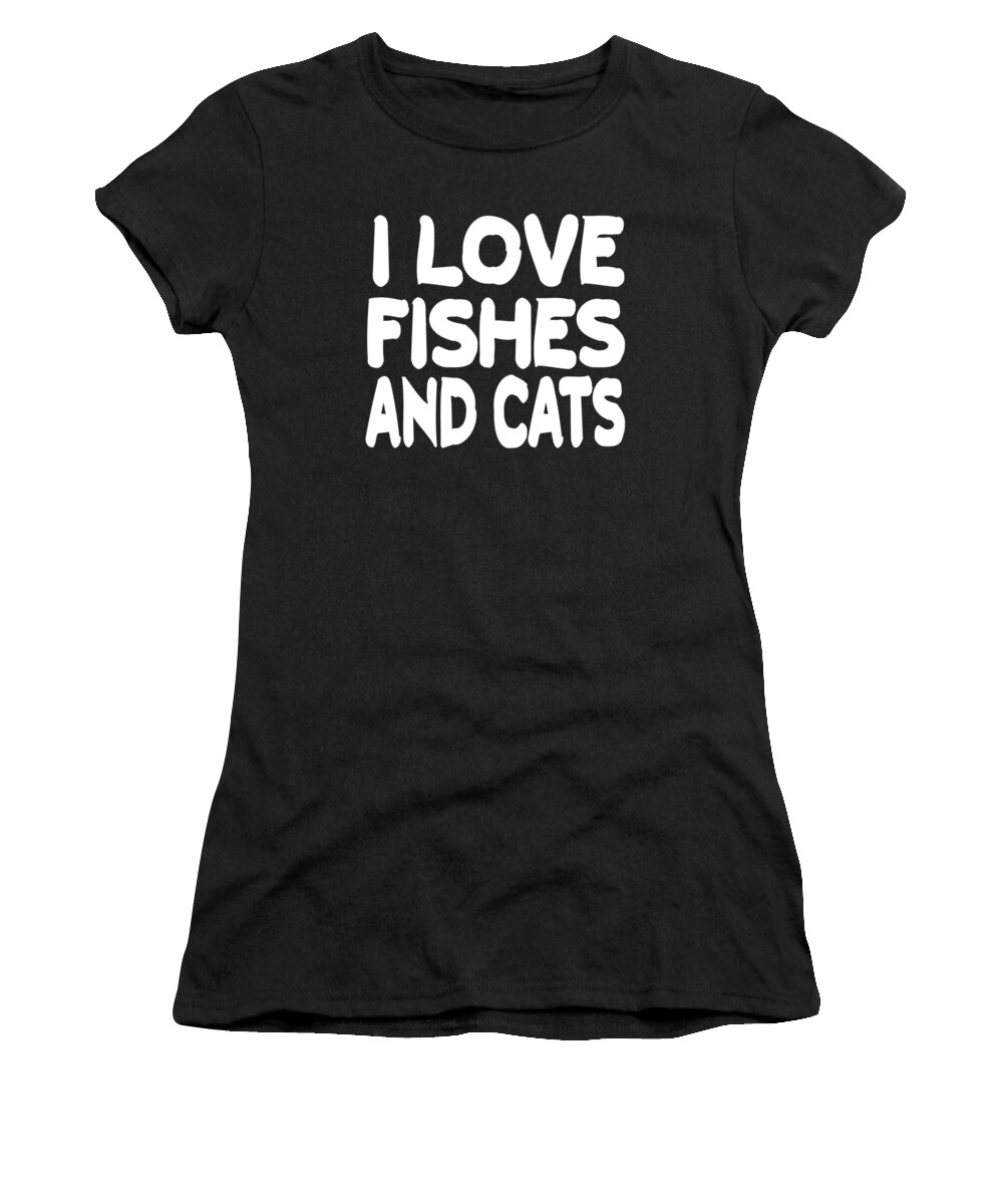 Aquarium Cat Women's T-Shirt featuring the digital art Aquarium Cat #1 by Manuel Schmucker