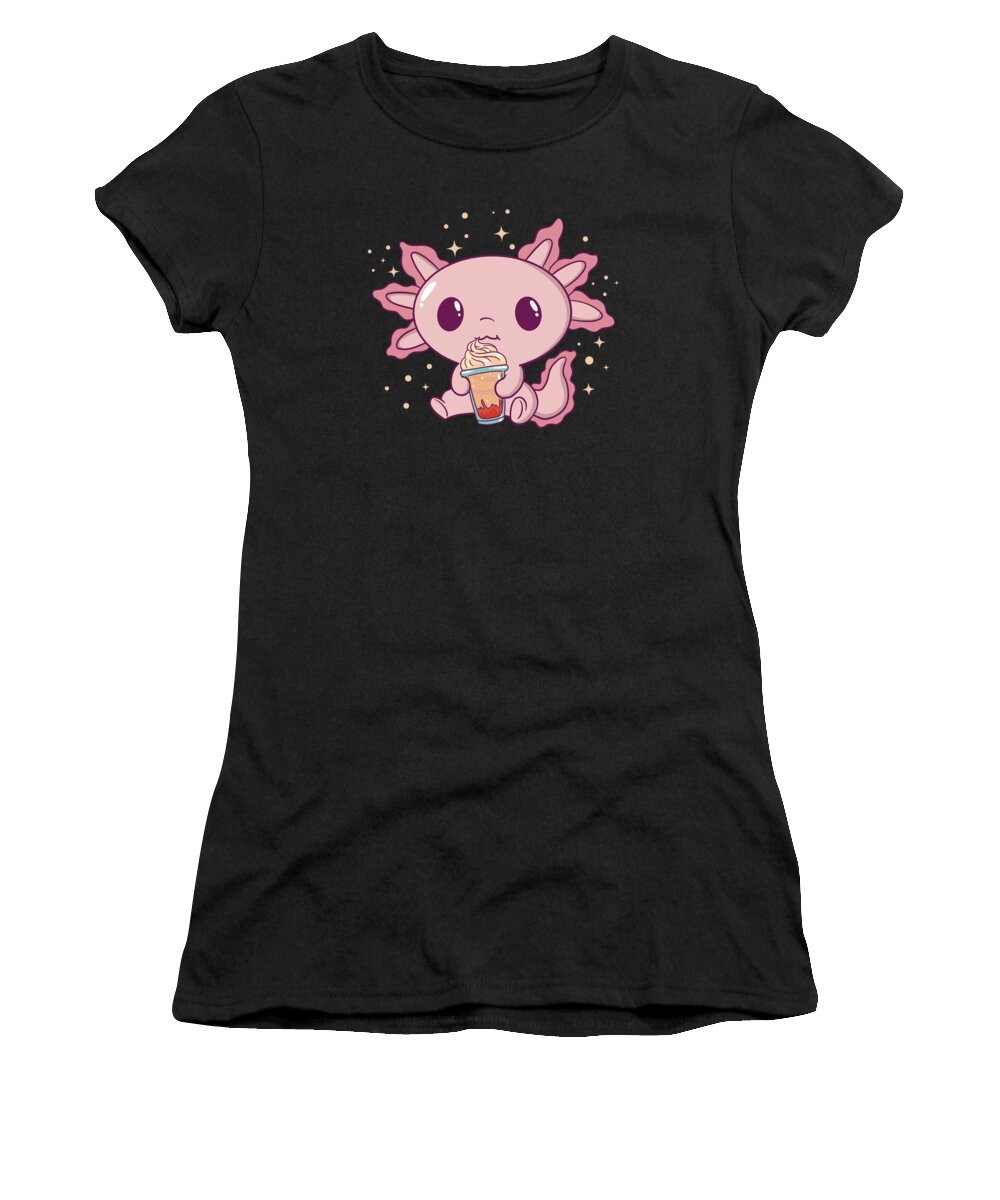 Axolotl Women's T-Shirt featuring the digital art Axolotl Coffee Lover Pumpkin Spice Latte Axolotl Owner #1 by Toms Tee Store