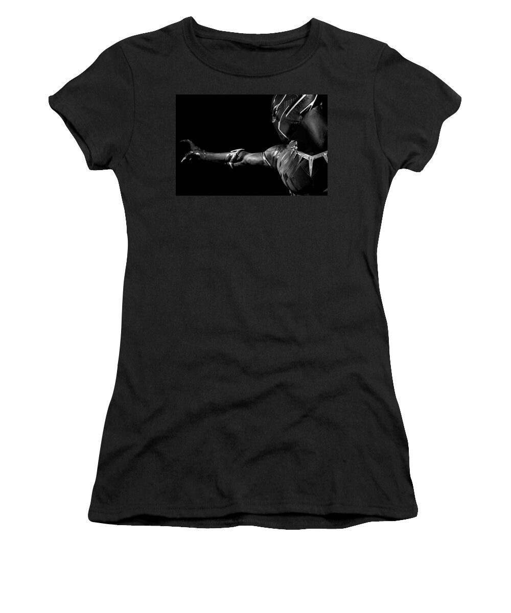 Black Women's T-Shirt featuring the photograph Black Panther by Worldwide Photography