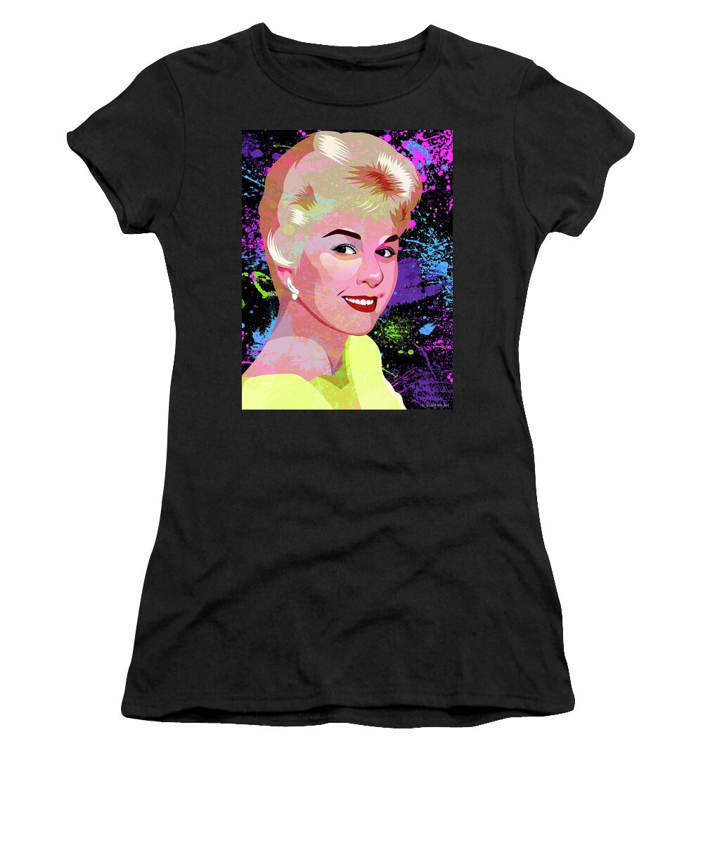 Doris Day Women's T-Shirt featuring the painting Doris Day #1 by Movie World Posters