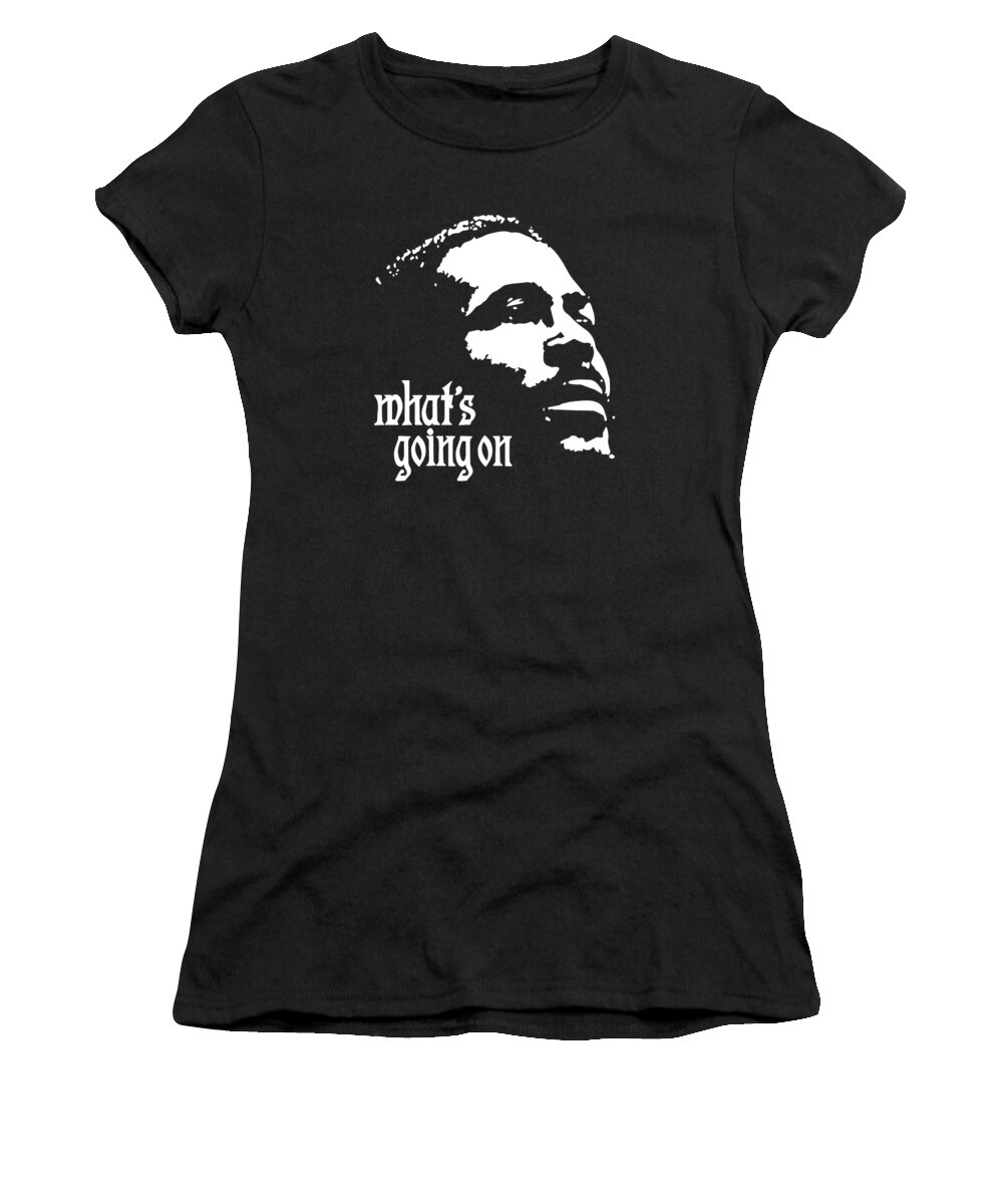 Marvin Gaye Women's T-Shirt featuring the digital art Marvin Gaye What's Going On #1 by Notorious Artist