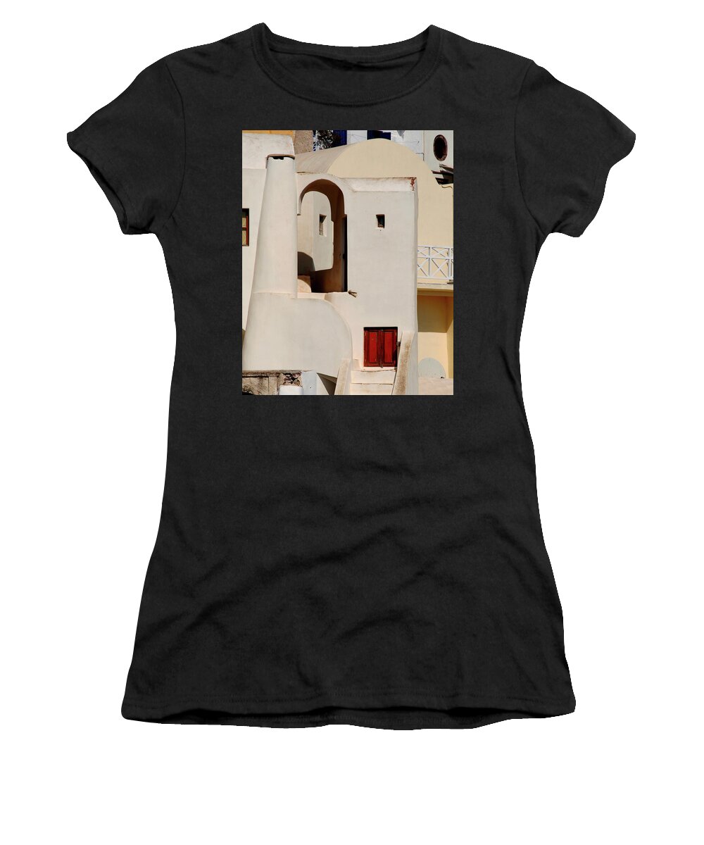 Oia Women's T-Shirt featuring the photograph Oia - Santorini, Greece #1 by Richard Krebs
