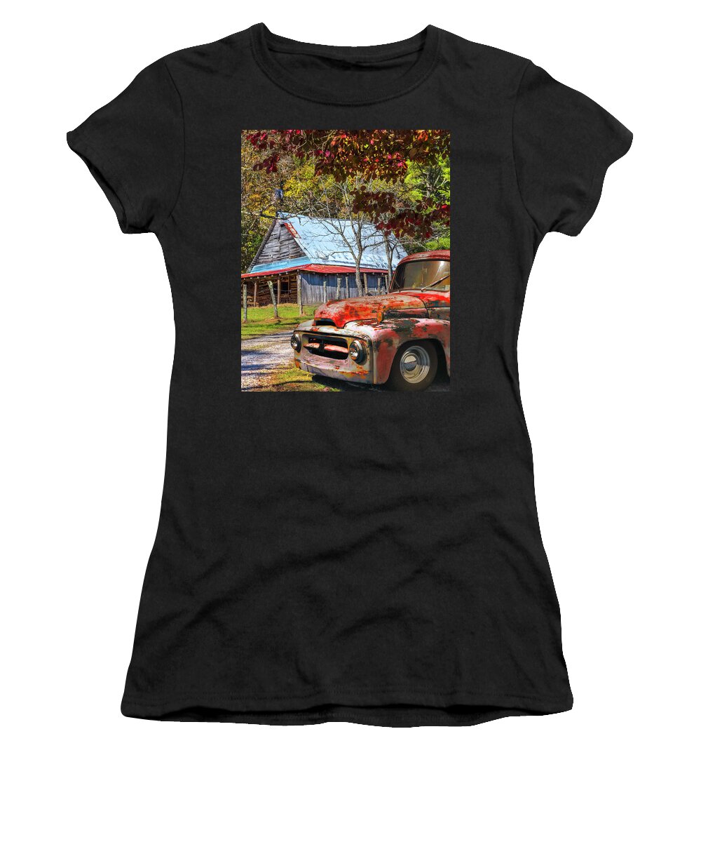 1951 Women's T-Shirt featuring the photograph Ol' Country Rust II #1 by Debra and Dave Vanderlaan