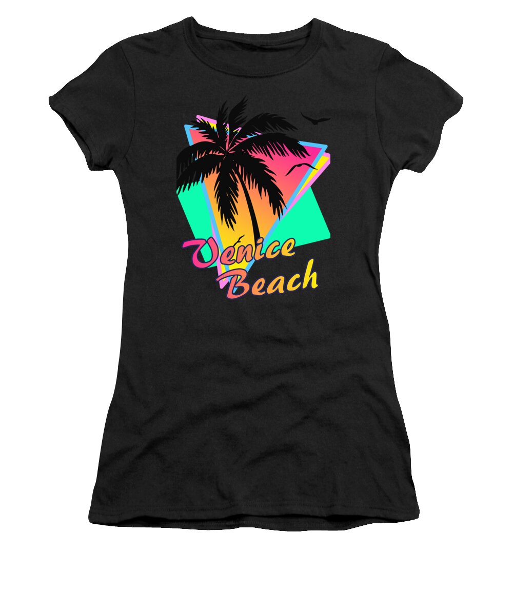 Classic Women's T-Shirt featuring the digital art Venice Beach by Filip Schpindel