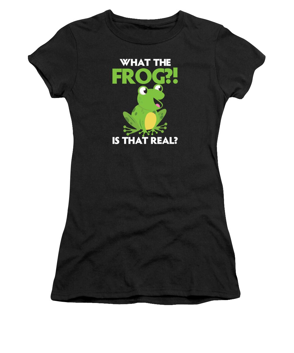 Frog Women's T-Shirt featuring the digital art Red Eyed Tree Frog Cute Rainforest Amphibian #12 by Toms Tee Store