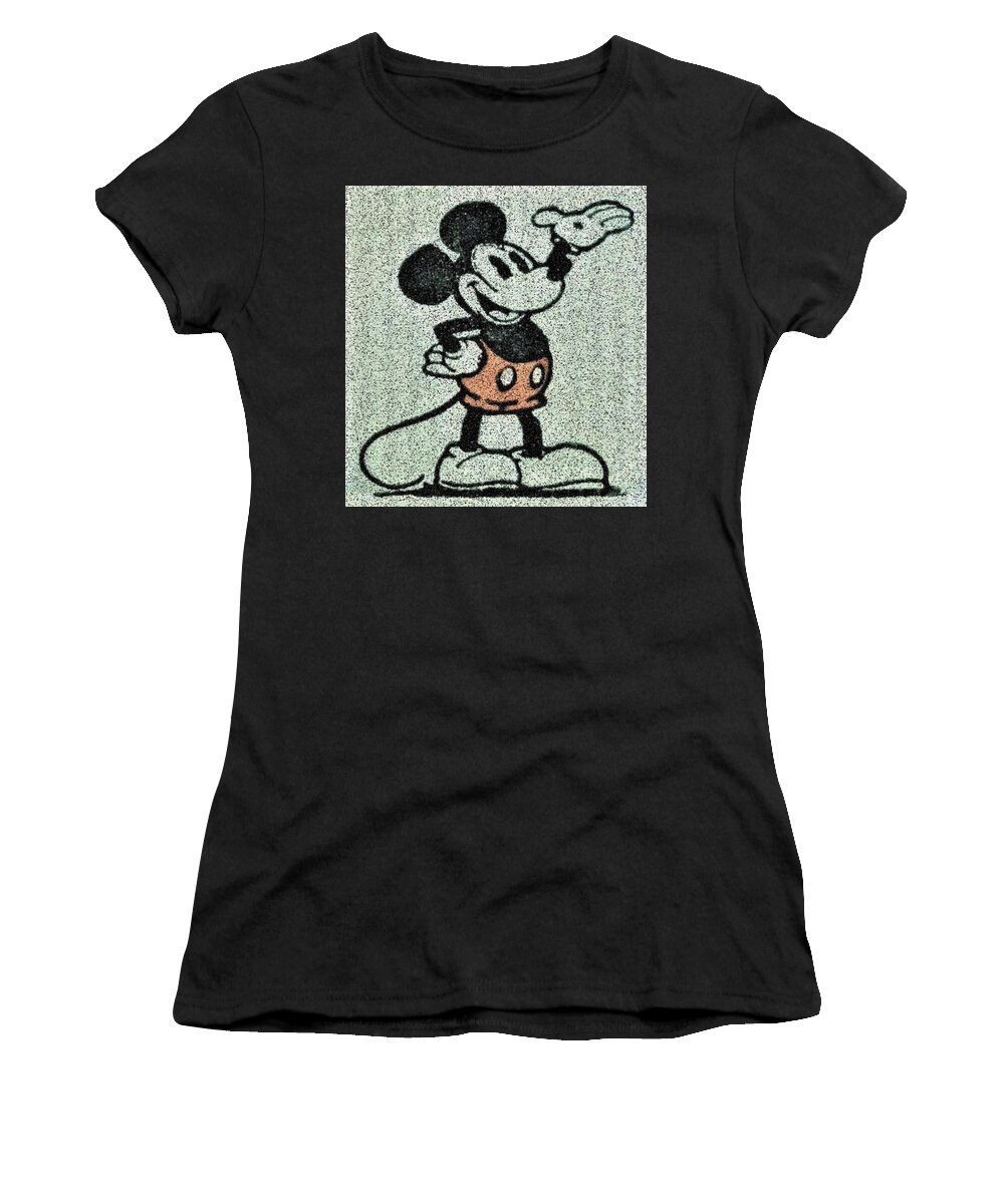 1971 Women's T-Shirt featuring the photograph 1923 Mickey Mouse Static by Rob Hans