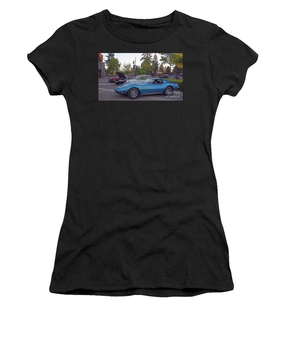 Chevrolet Women's T-Shirt featuring the photograph 1973 Chevrolet Corvette by PROMedias US