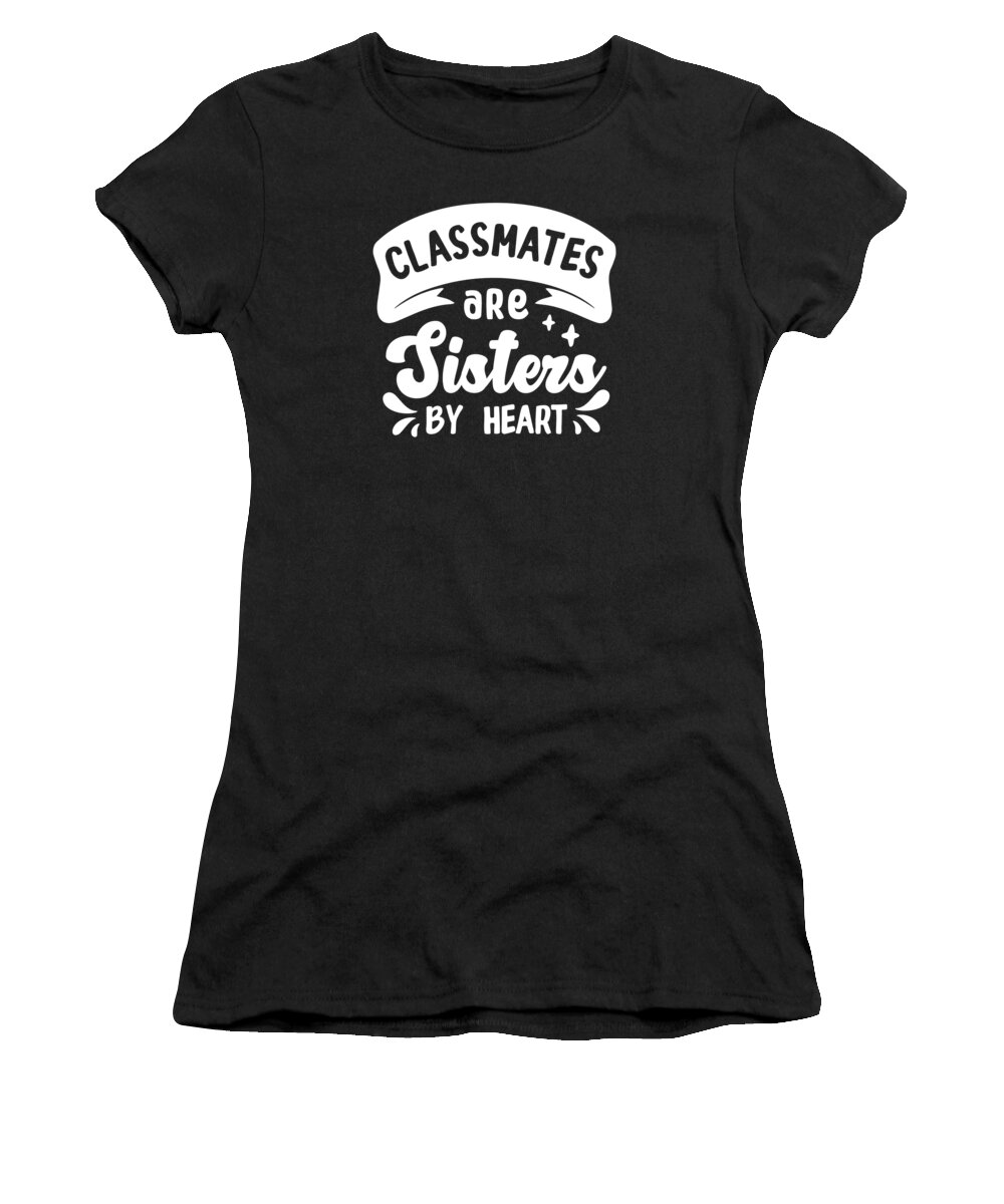 Classmate Women's T-Shirt featuring the digital art Kids Back to School Classmates Sisters by Heart Middle School #2 by Toms Tee Store