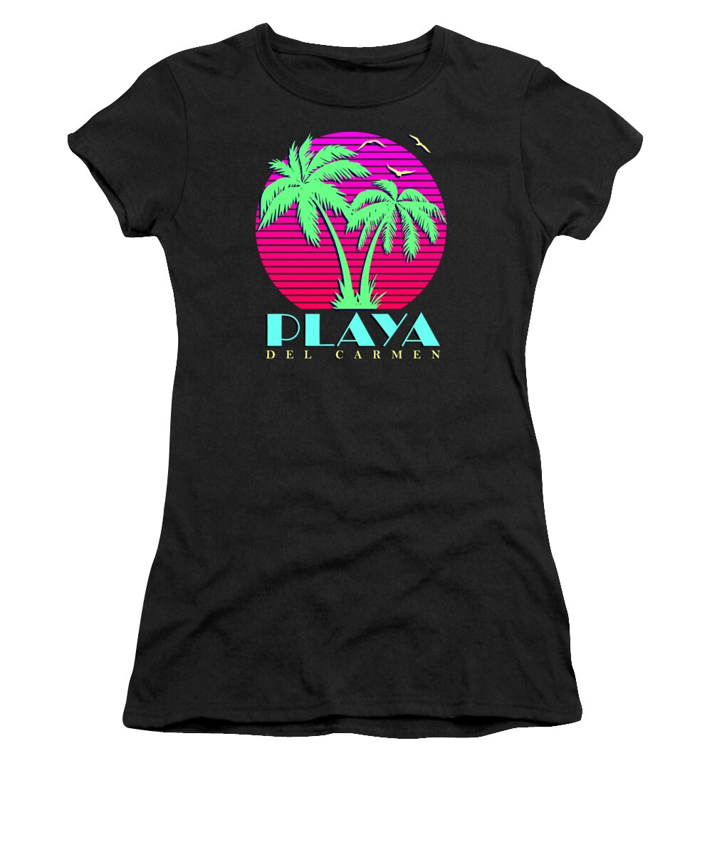 Classic Women's T-Shirt featuring the digital art Playa Del Carmen by Filip Schpindel