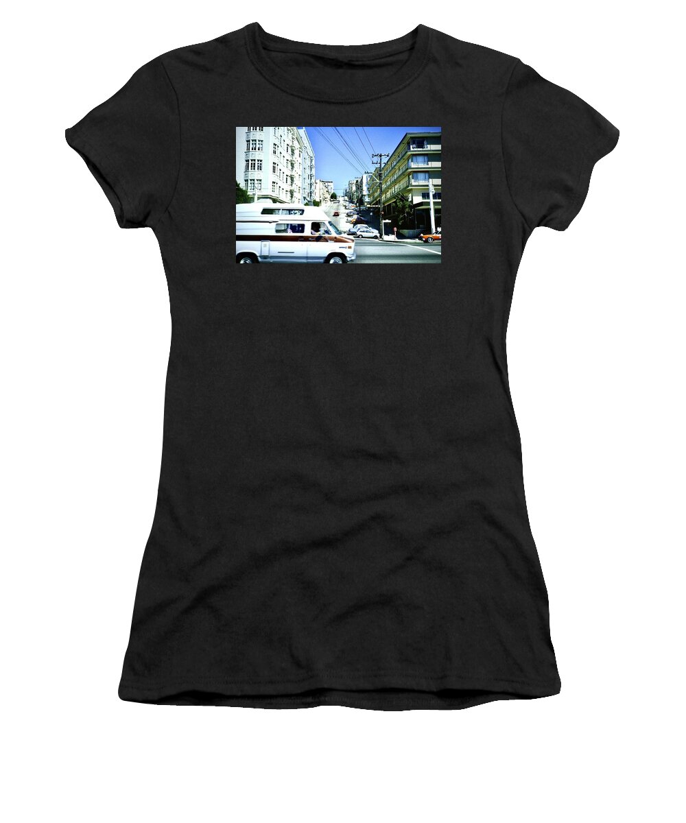  Women's T-Shirt featuring the photograph San Francisco 1984 by Gordon James