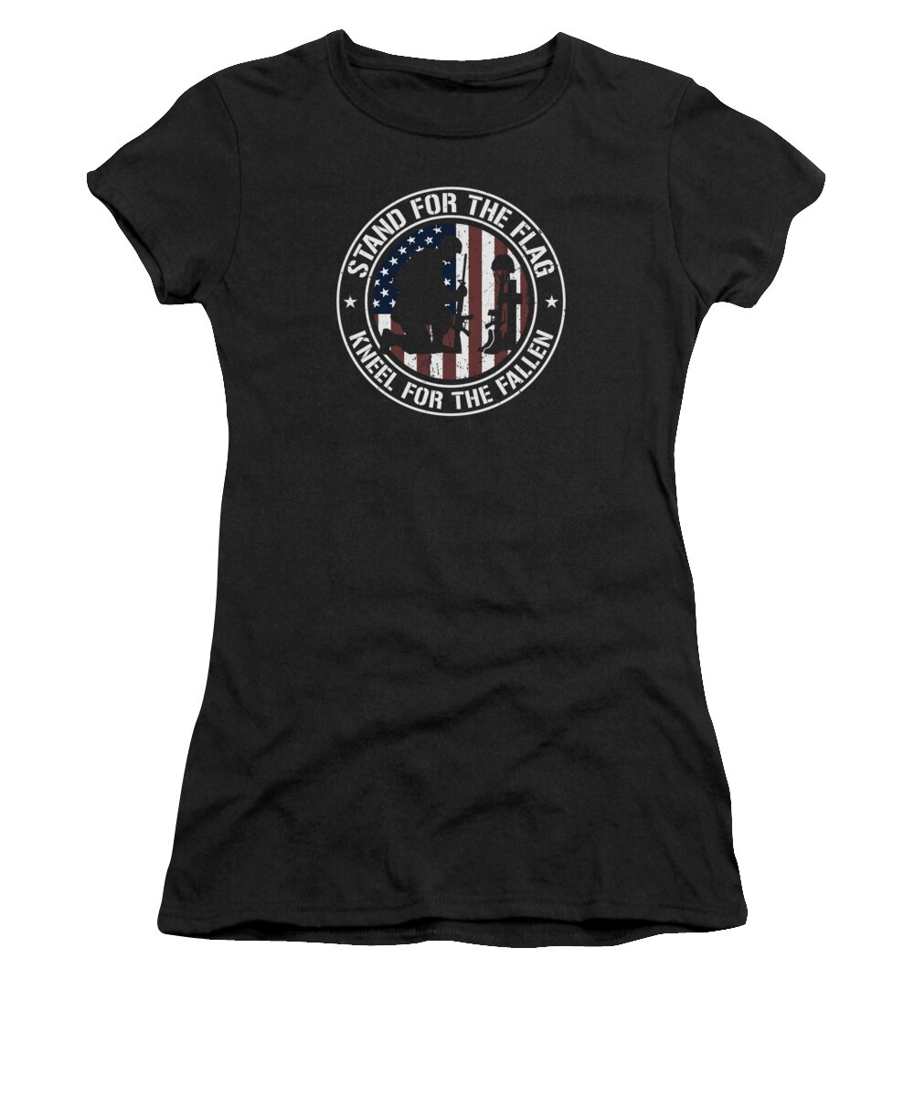 Veteran Women's T-Shirt featuring the digital art War Veteran Veteran Fallen Soldier Patriotic Americans Military #2 by Toms Tee Store