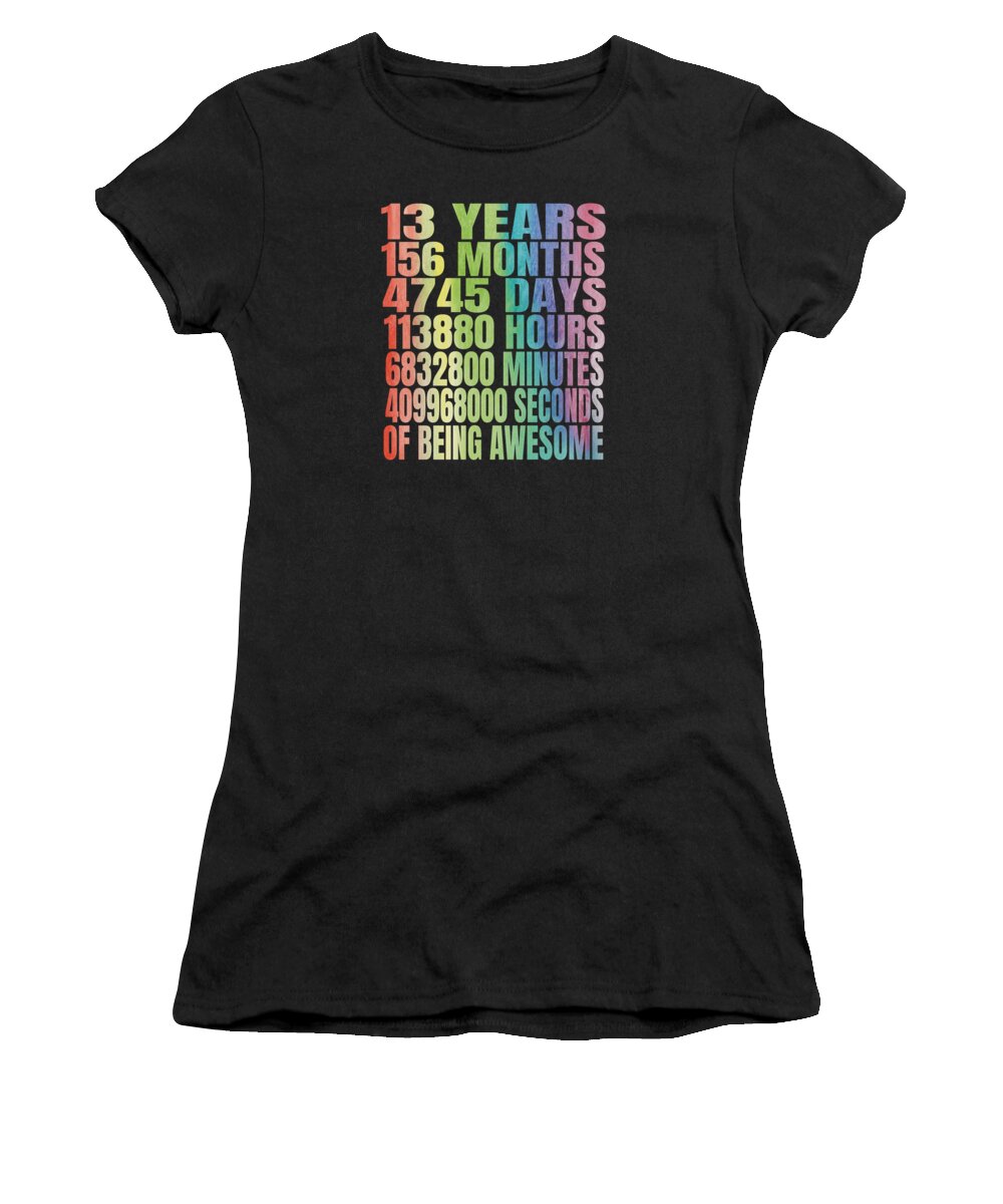 13 Years Old Women's T-Shirt featuring the digital art 13th Birthday girl tshirt 13 years old party gift by Art Grabitees