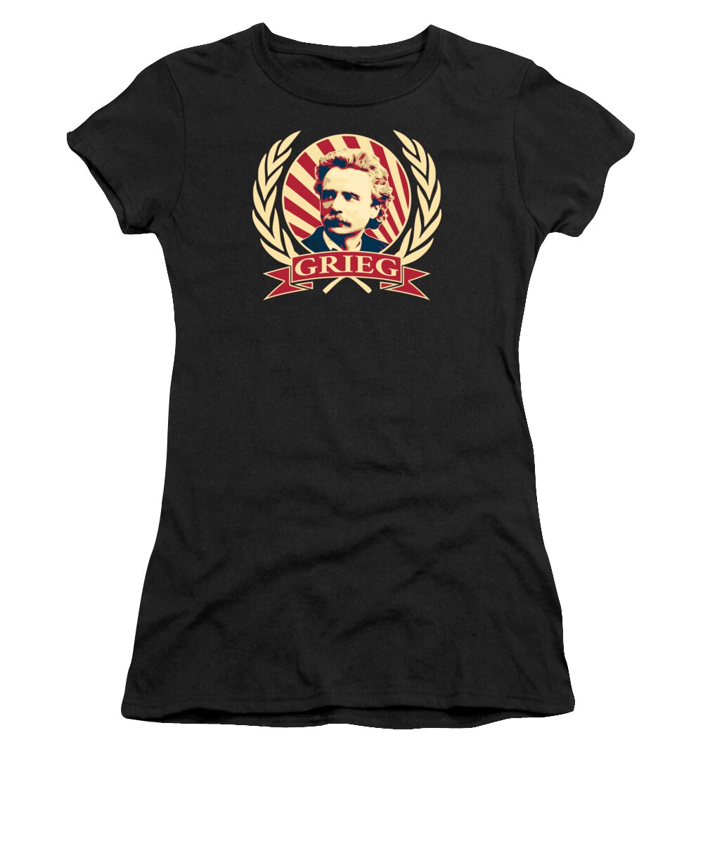 Edvard Women's T-Shirt featuring the digital art Edvard Grieg by Filip Schpindel