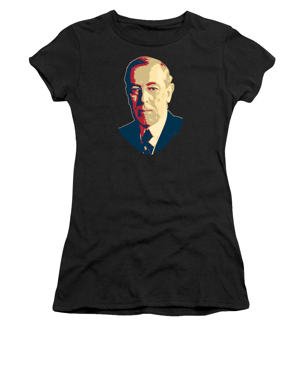 Woodrow Women's T-Shirt featuring the digital art Woodrow Wilson by Filip Schpindel