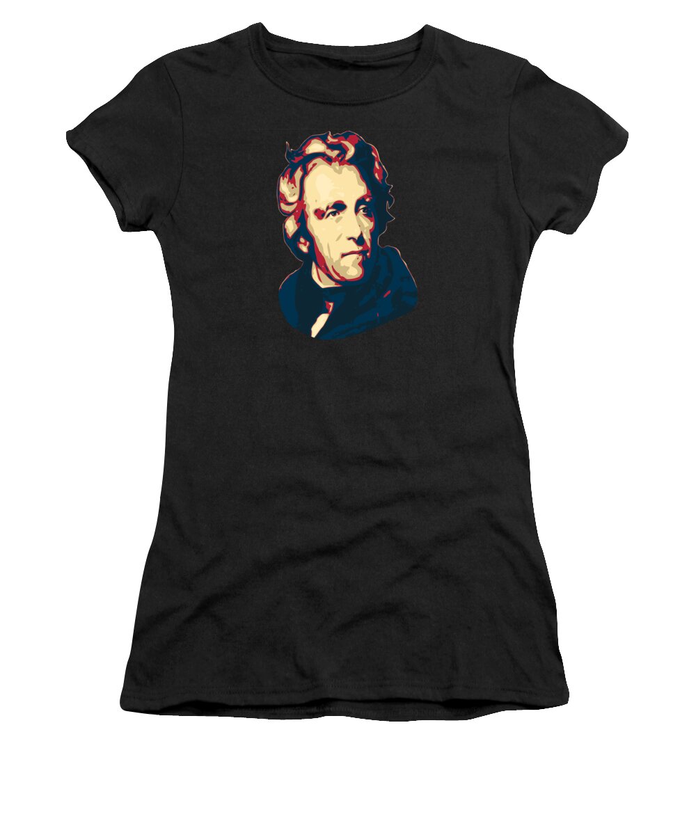 Andrew Women's T-Shirt featuring the digital art Andrew Jackson by Filip Schpindel