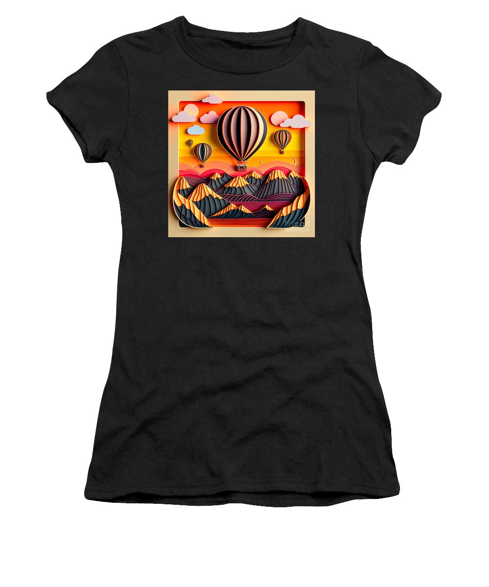 Balloons Women's T-Shirt featuring the digital art Balloons by Jay Schankman