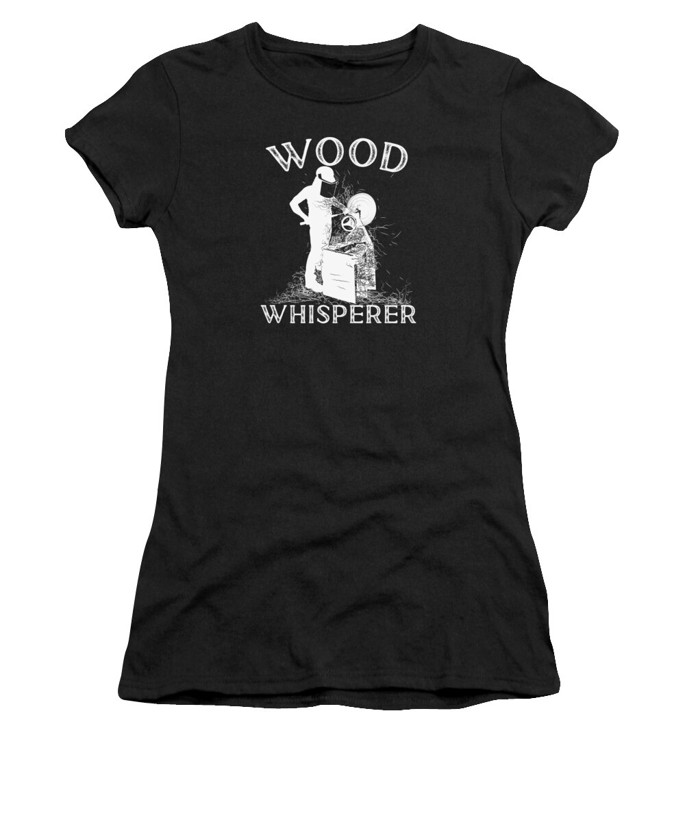 Woodturning Women's T-Shirt featuring the digital art Woodturning Woodworking Woodturner Wood #68 by Toms Tee Store