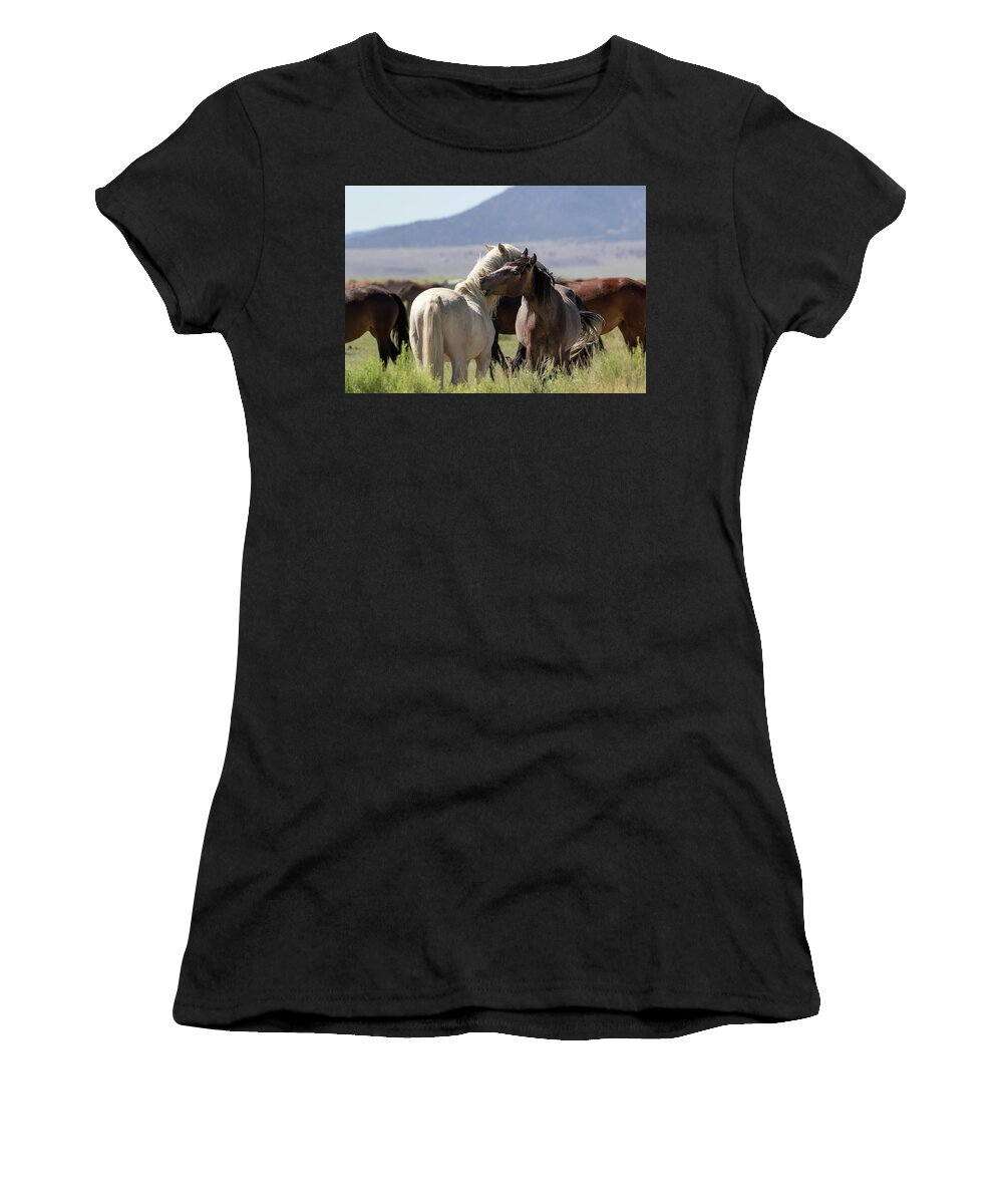 Eastern Sierra Women's T-Shirt featuring the photograph A Nip Here and There by Cheryl Strahl