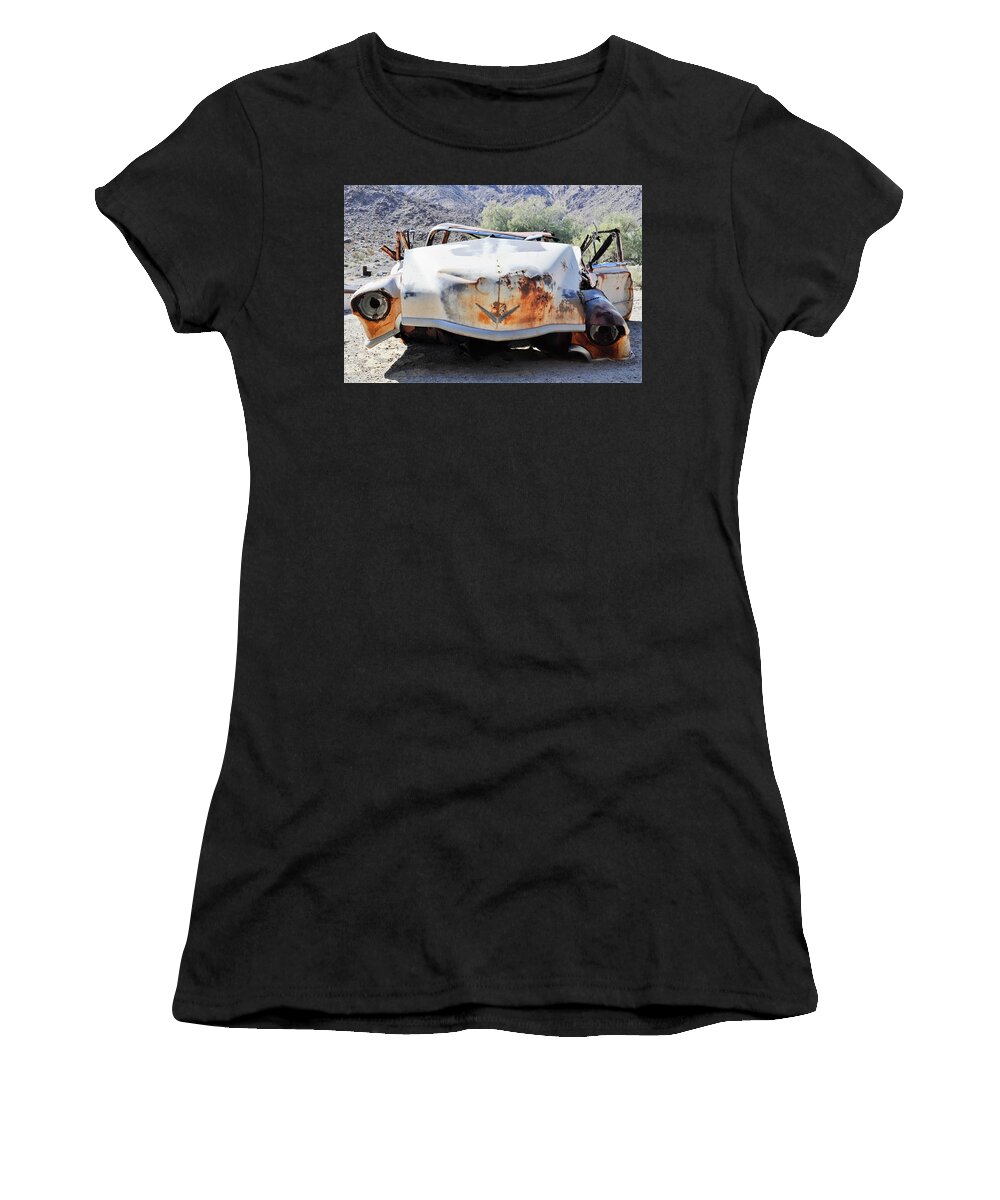 Mojave Women's T-Shirt featuring the photograph Abandoned Mojave Auto by Kyle Hanson