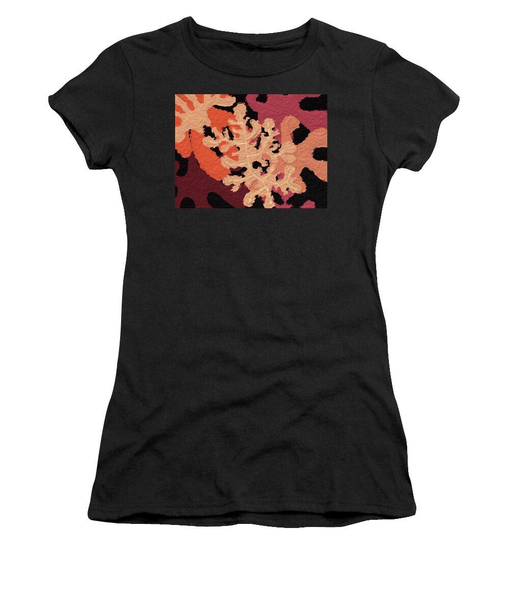 Earthy Women's T-Shirt featuring the digital art Abstract Shapes by Bonnie Bruno
