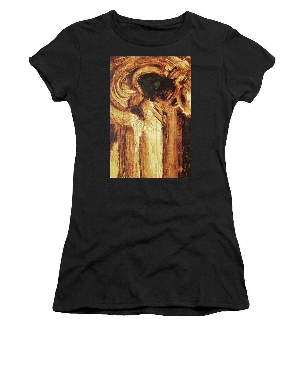 Nature Women's T-Shirt featuring the painting Abyss Rev VII by Sv Bell
