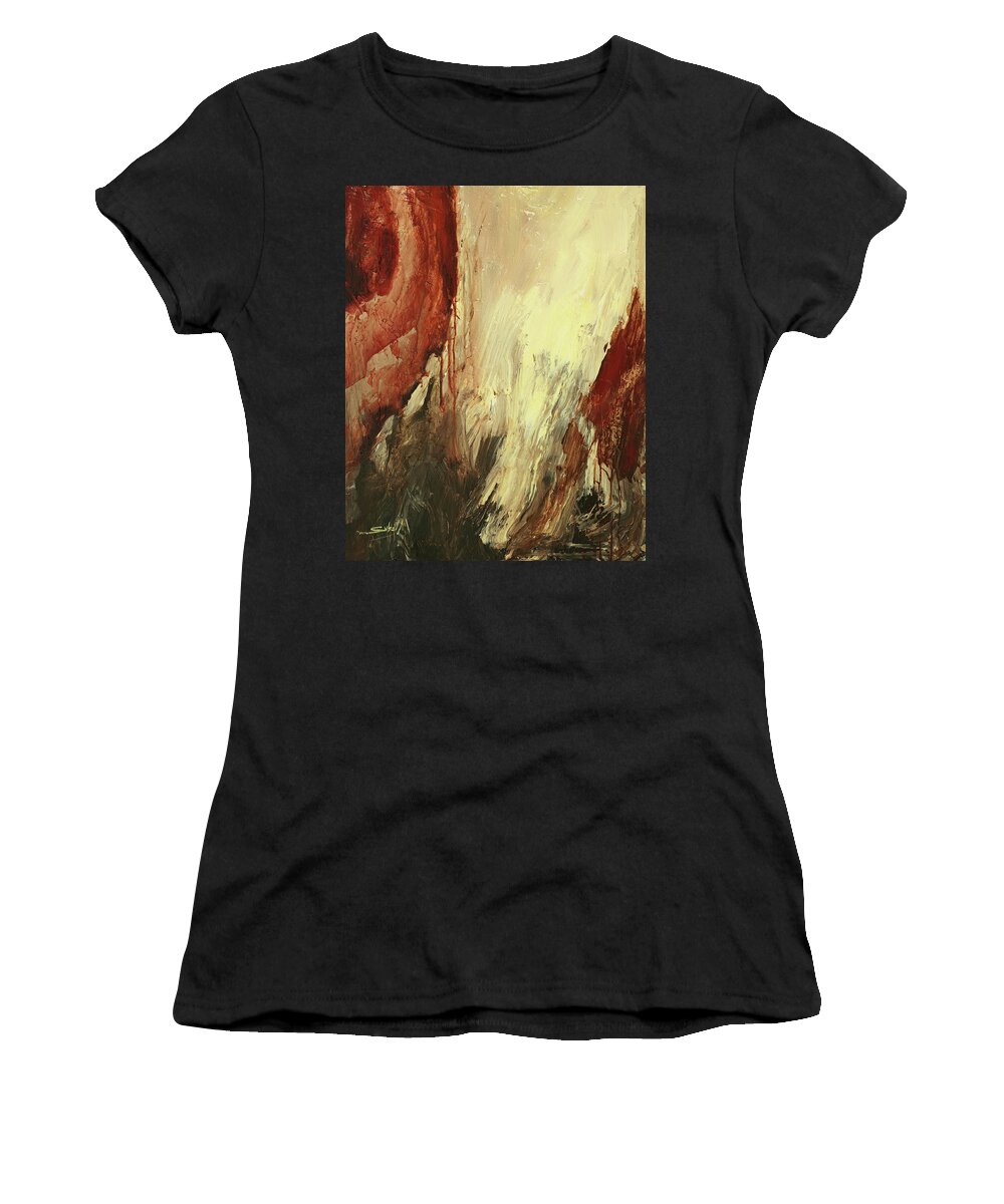 Abyss Women's T-Shirt featuring the painting Abyss Revision II by Sv Bell